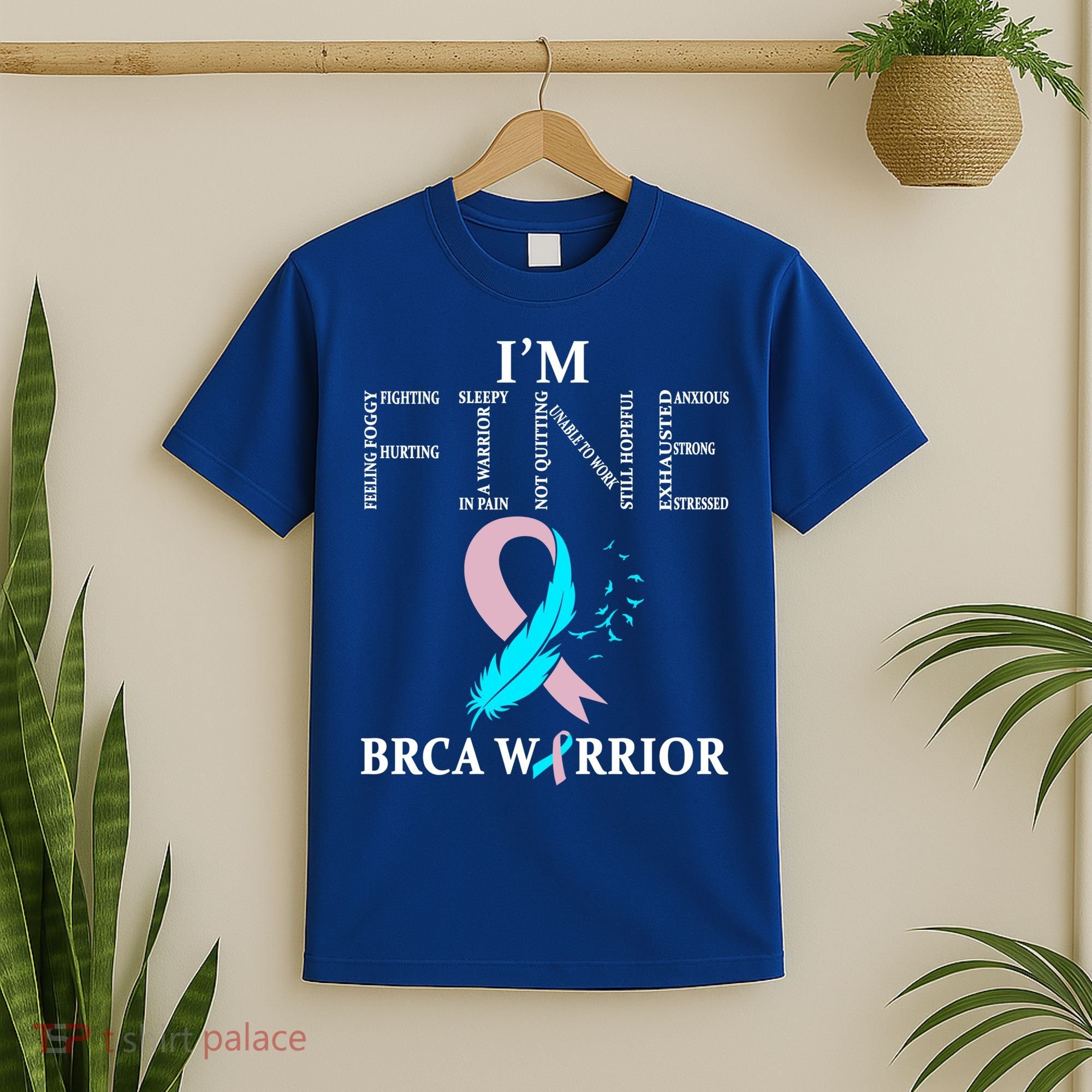 Brca Warrior I'm Fine Breast Cancer Awareness Gift T-Shirt