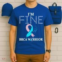 Brca Warrior I'm Fine Breast Cancer Awareness Gift T-Shirt thumb 6