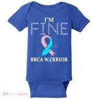 Brca Warrior I'm Fine Breast Cancer Awareness Gift Baby Bodysuit thumb 0
