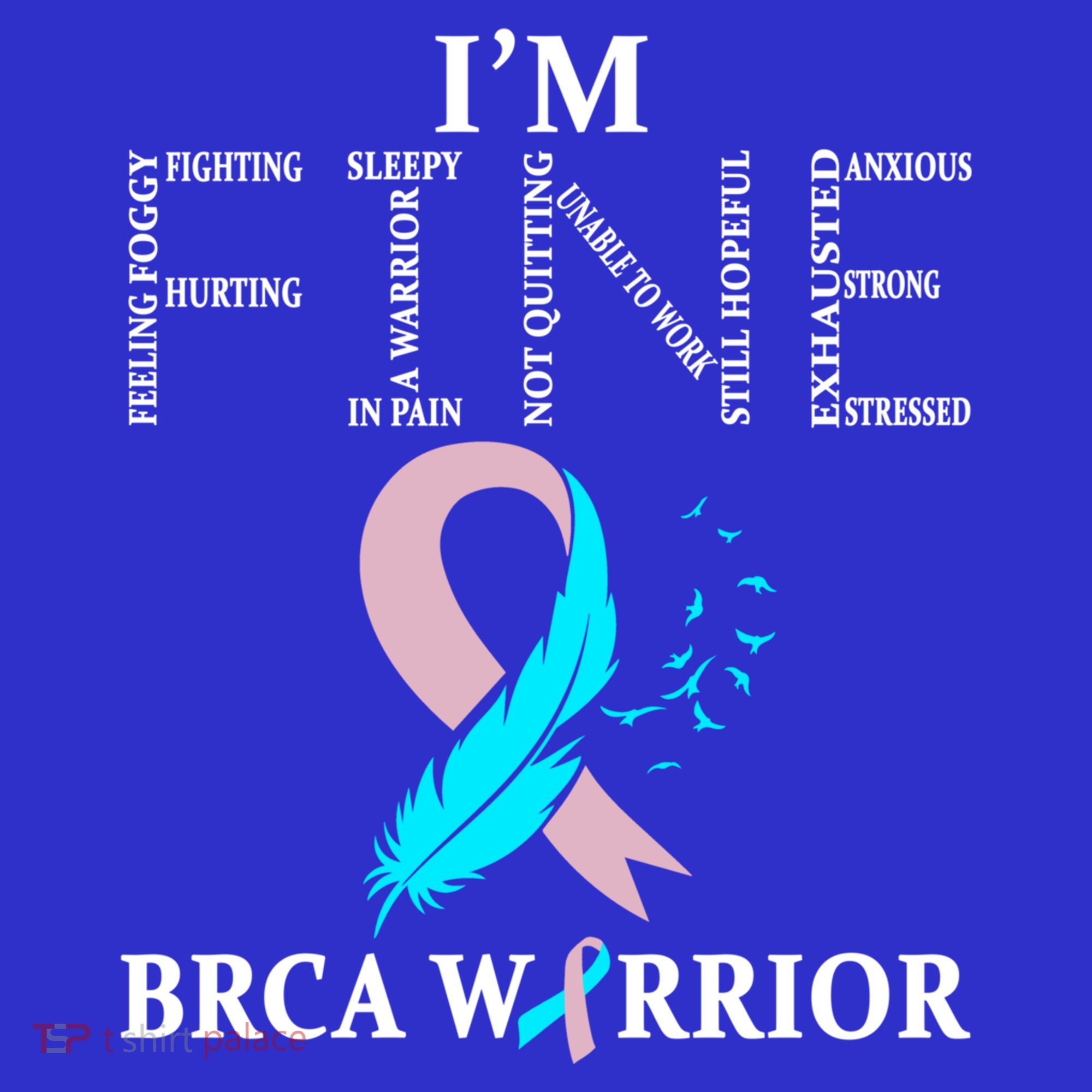 Brca Warrior I'm Fine Breast Cancer Awareness Gift Toddler Hoodie