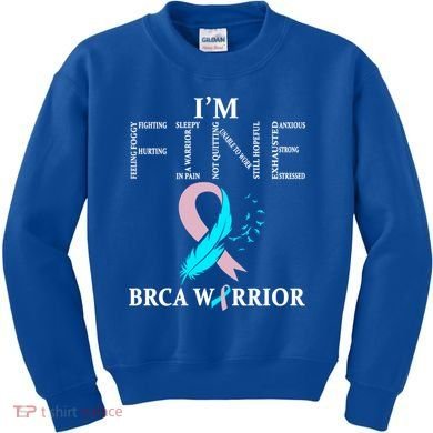 Brca Warrior I'm Fine Breast Cancer Awareness Gift Kids Sweatshirt
