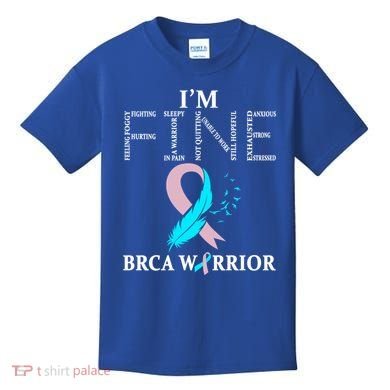 Brca Warrior I'm Fine Breast Cancer Awareness Gift Kids T-Shirt