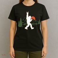 Bigfoot Walking in The Forest Vintage Sasquatch T-Shirt thumb 4