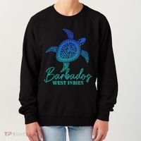 Barbados West Indies Bajan Sea Turtle Scuba Diving Women's Sweatshirt thumb 0