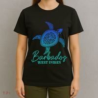 Barbados West Indies Bajan Sea Turtle Scuba Diving T-Shirt thumb 4