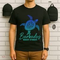 Barbados West Indies Bajan Sea Turtle Scuba Diving T-Shirt thumb 6