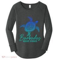 Barbados West Indies Bajan Sea Turtle Scuba Diving Women's Perfect Tri Tunic Long Sleeve Shirt thumb 0