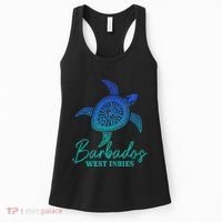 Barbados West Indies Bajan Sea Turtle Scuba Diving Women's Tank Top thumb 0