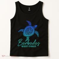 Barbados West Indies Bajan Sea Turtle Scuba Diving Tank Top thumb 2