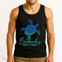 Barbados West Indies Bajan Sea Turtle Scuba Diving Tank Top thumb 3