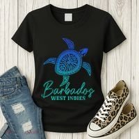 Barbados West Indies Bajan Sea Turtle Scuba Diving Women's T-Shirt thumb 3