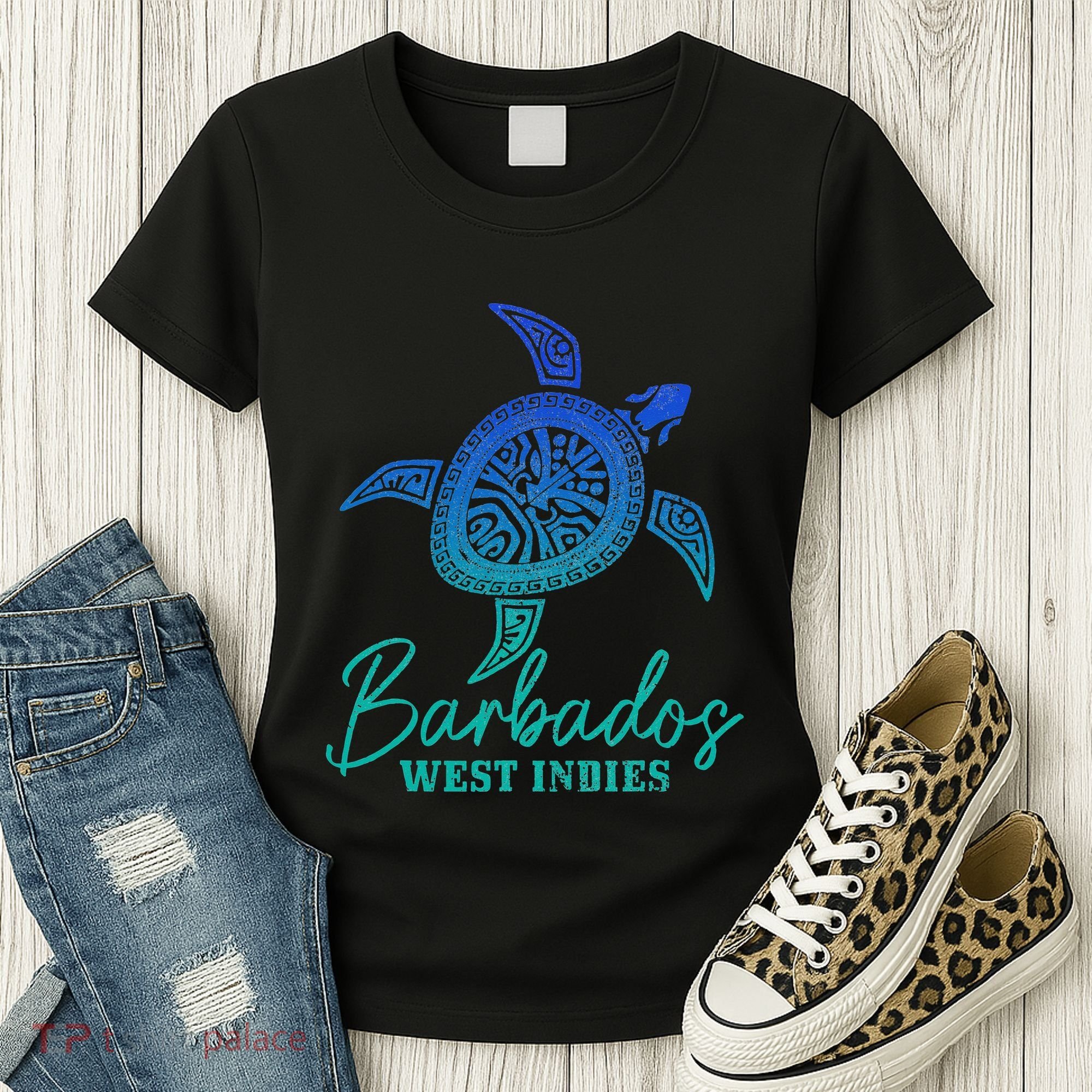 Barbados West Indies Bajan Sea Turtle Scuba Diving Women's T-Shirt
