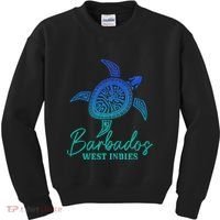 Barbados West Indies Bajan Sea Turtle Scuba Diving Kids Sweatshirt thumb 0