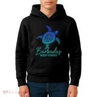 Barbados West Indies Bajan Sea Turtle Scuba Diving Kids Hoodie thumb 4