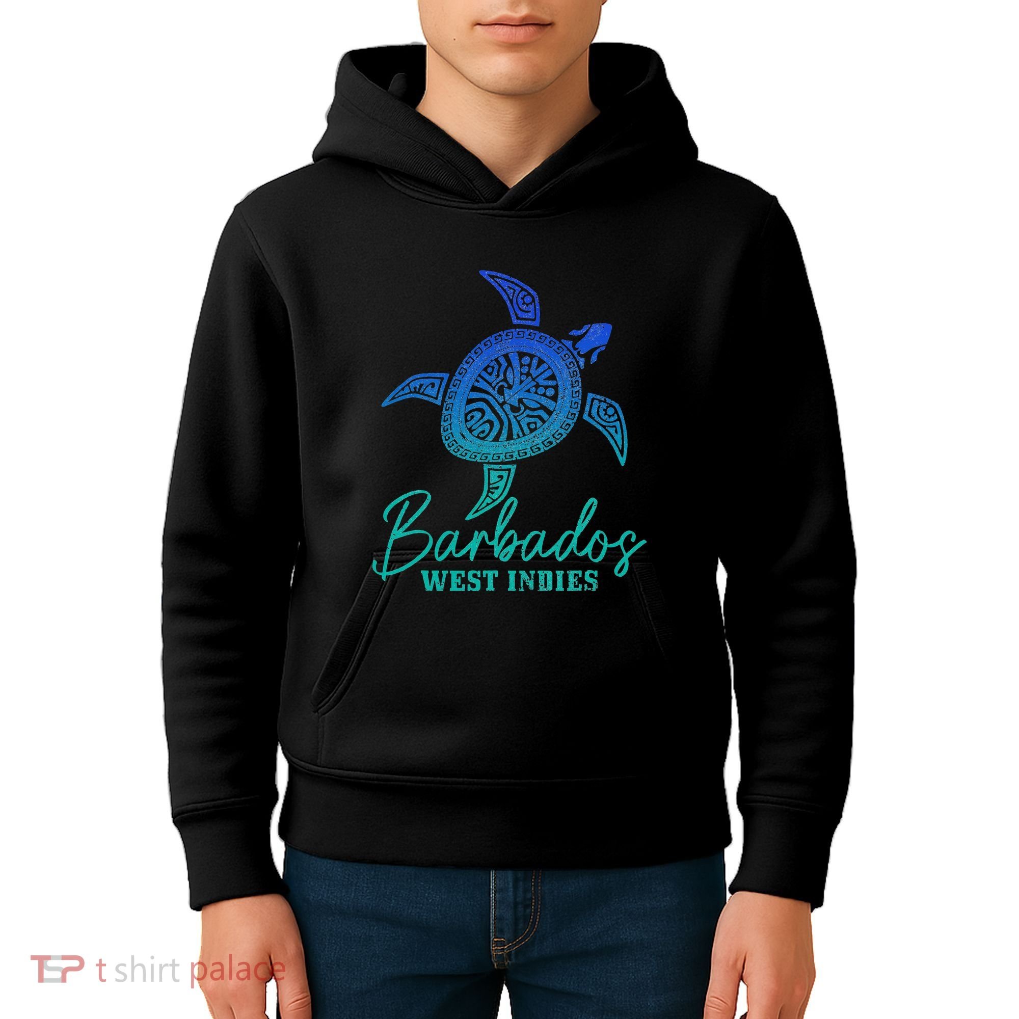 Barbados West Indies Bajan Sea Turtle Scuba Diving Kids Hoodie