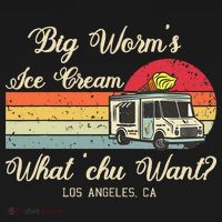 Big Worms Ice Cream Funny Retro Vintage Style T-Shirt thumb 7