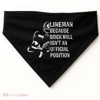 Brick Wall Isnt An Position Football Lineman Gifts USA-Made Doggie Bandana thumb 0