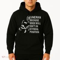 Brick Wall Isnt An Position Football Lineman Gifts Hoodie thumb 2