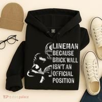 Brick Wall Isnt An Position Football Lineman Gifts Hoodie thumb 4