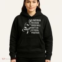 Brick Wall Isnt An Position Football Lineman Gifts Hoodie thumb 5