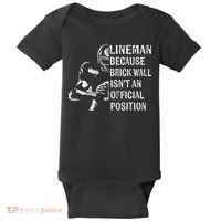 Brick Wall Isnt An Position Football Lineman Gifts Baby Bodysuit thumb 0