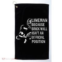 Brick Wall Isnt An Position Football Lineman Gifts Golf Towel thumb 0