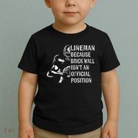 Brick Wall Isnt An Position Football Lineman Gifts Toddler T-Shirt thumb 2