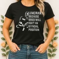 Brick Wall Isnt An Position Football Lineman Gifts Women's T-Shirt thumb 2