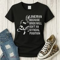 Brick Wall Isnt An Position Football Lineman Gifts Women's T-Shirt thumb 3
