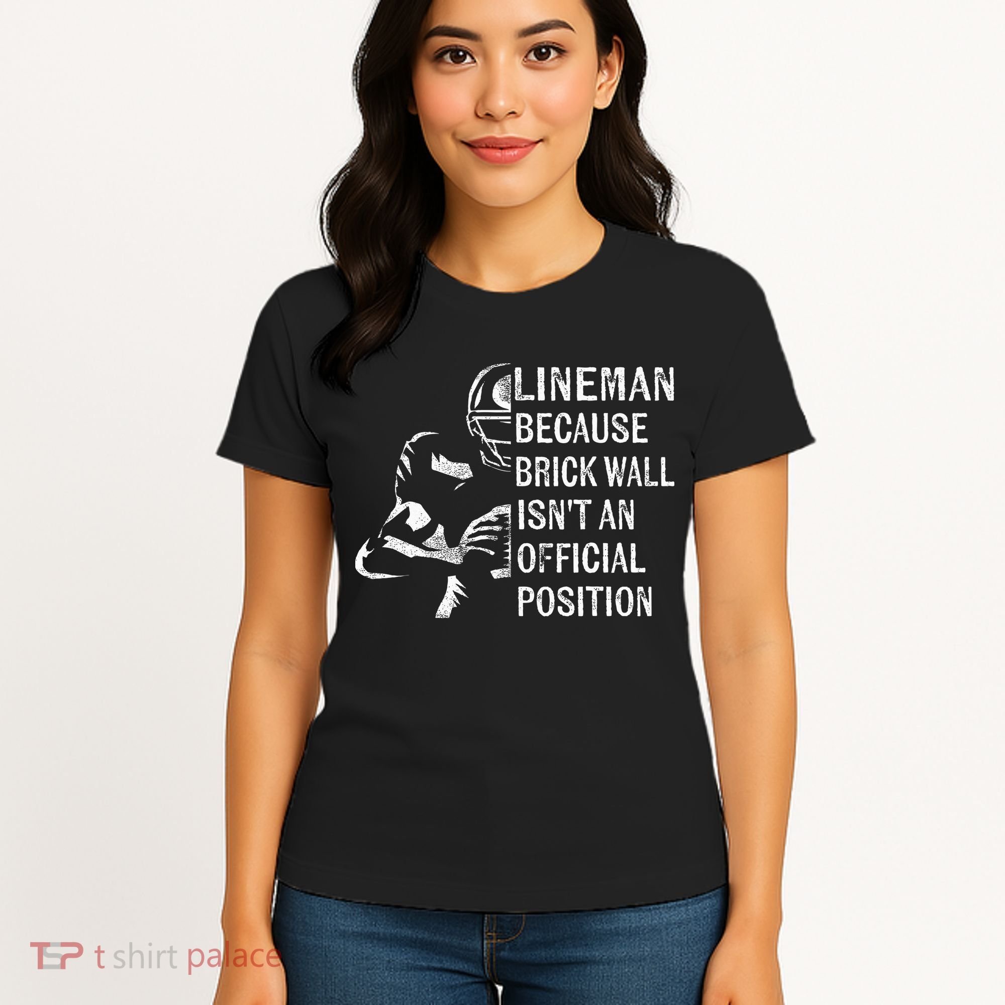 Brick Wall Isnt An Position Football Lineman Gifts Women's T-Shirt