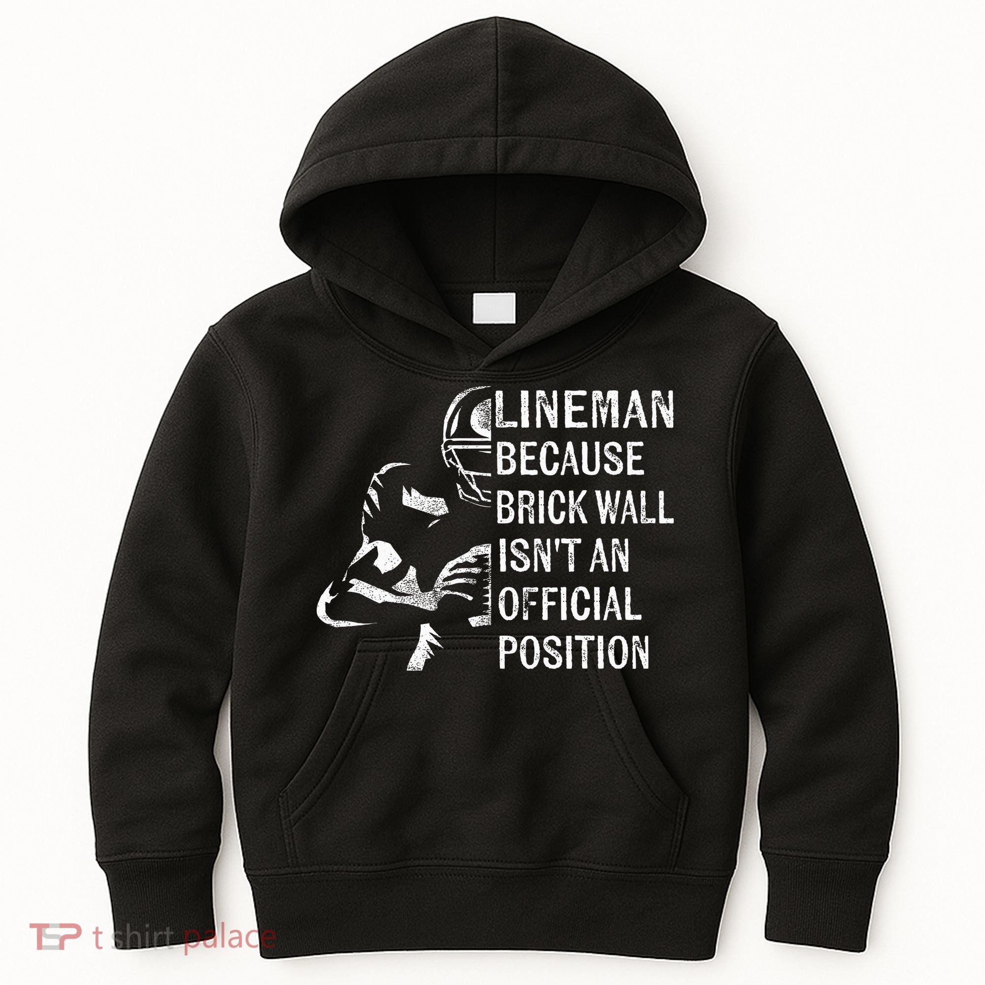 Brick Wall Isnt An Position Football Lineman Gifts Kids Hoodie