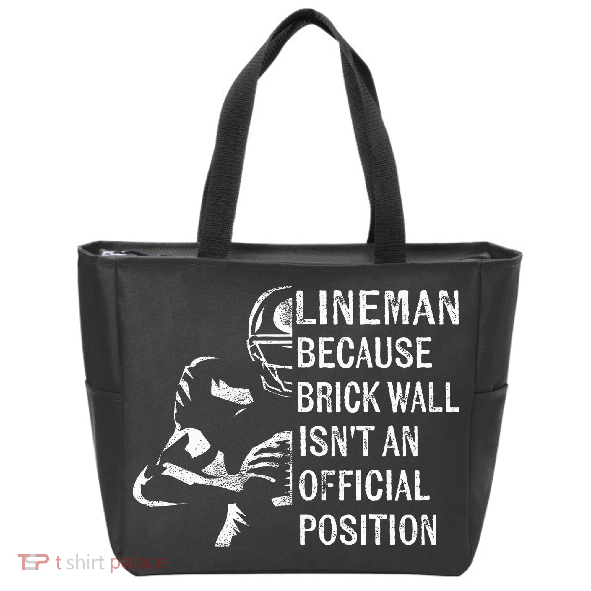 Brick Wall Isnt An Position Football Lineman Gifts Tote Bag