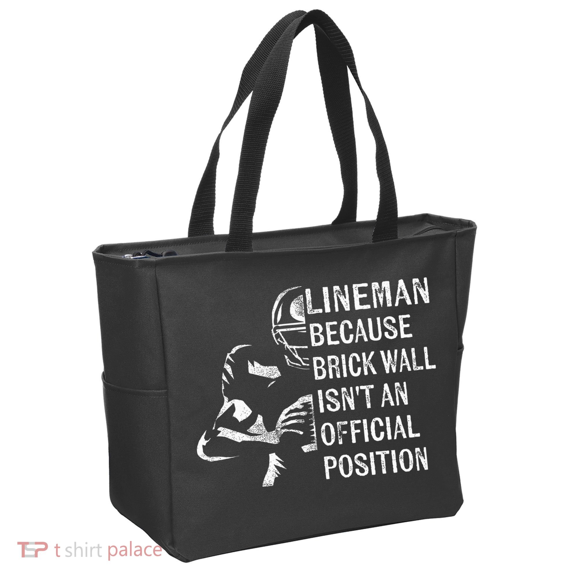 Brick Wall Isnt An Position Football Lineman Gifts Tote Bag