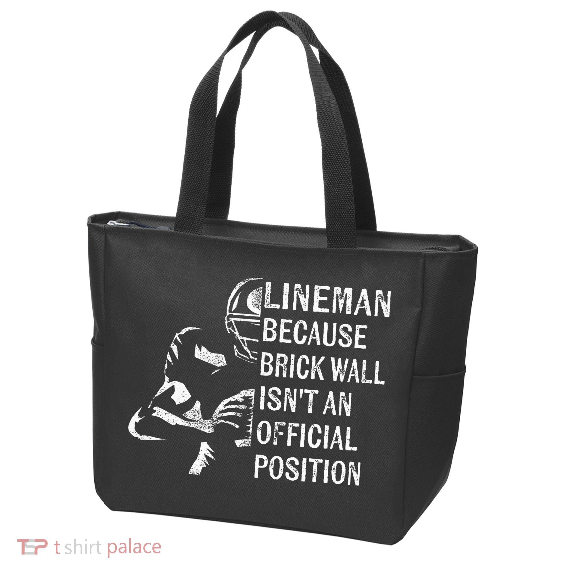 Brick Wall Isnt An Position Football Lineman Gifts Tote Bag