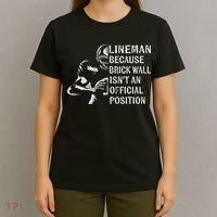 Brick Wall Isn't An Position Football Lineman Gifts T-Shirt thumb 4