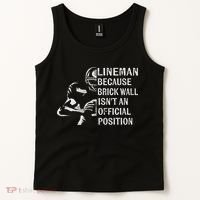 Brick Wall Isn't An Position Football Lineman Gifts Tank Top thumb 2