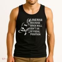 Brick Wall Isn't An Position Football Lineman Gifts Tank Top thumb 3
