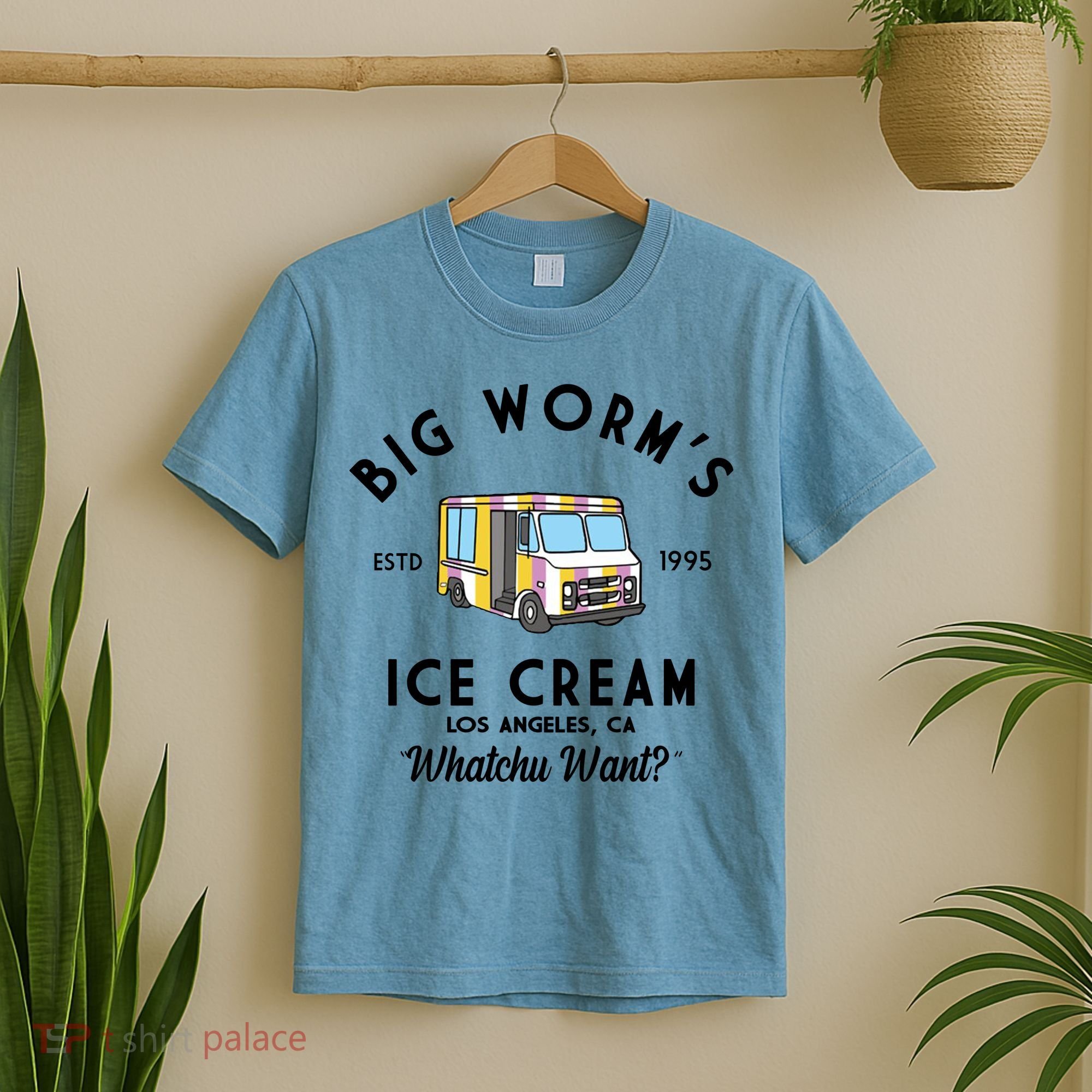 Big Worms Ice Cream Truck Vintage 1995 T-Shirt