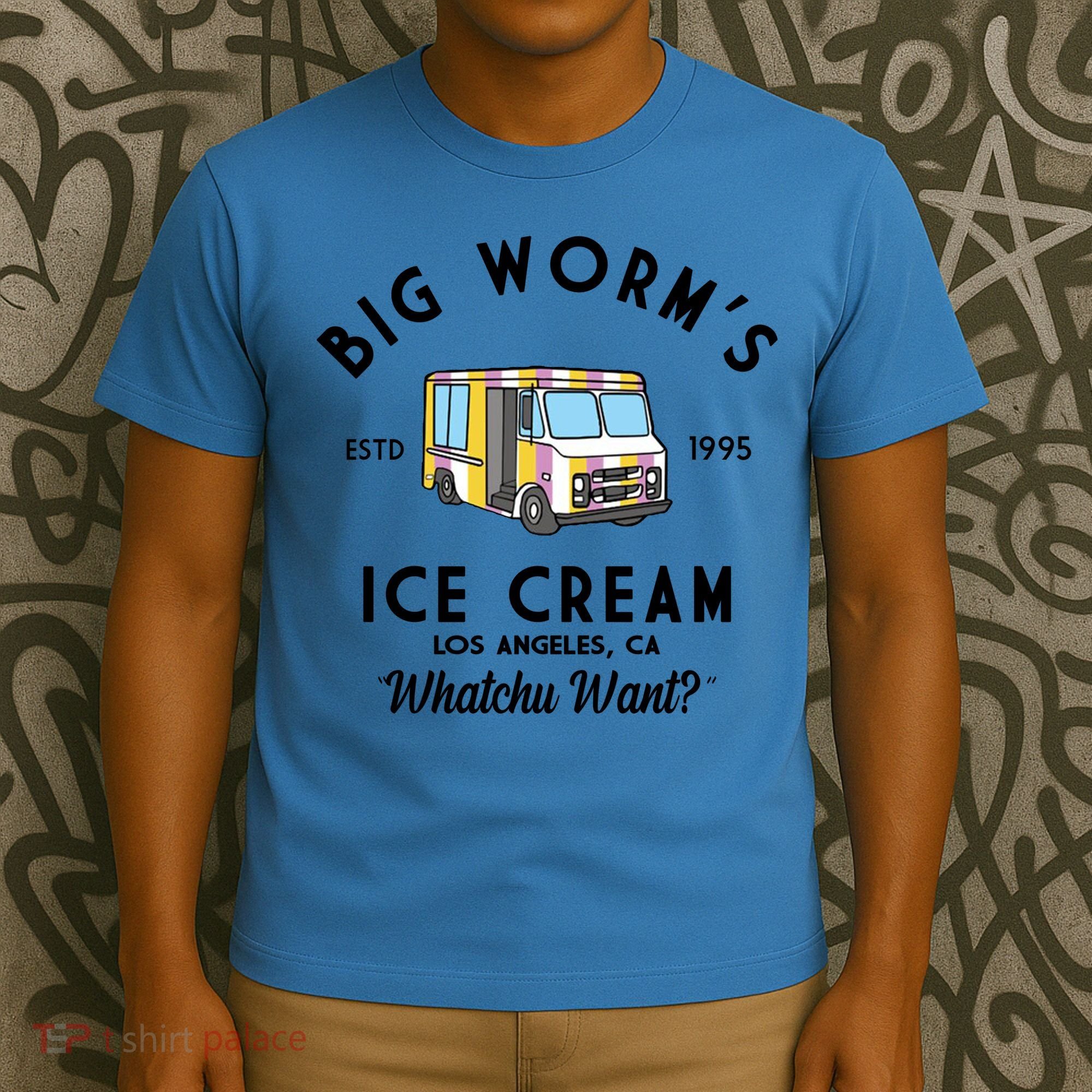 Big Worms Ice Cream Truck Vintage 1995 T-Shirt