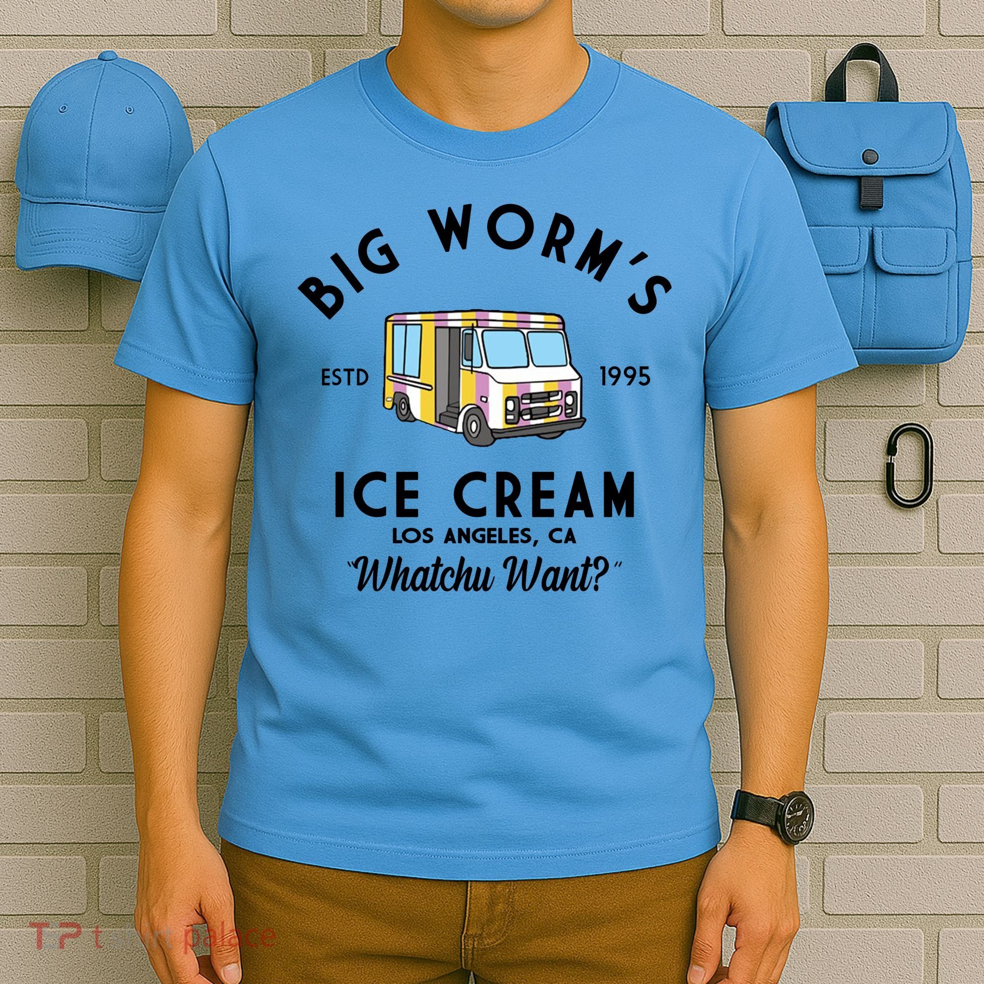Big Worms Ice Cream Truck Vintage 1995 T-Shirt