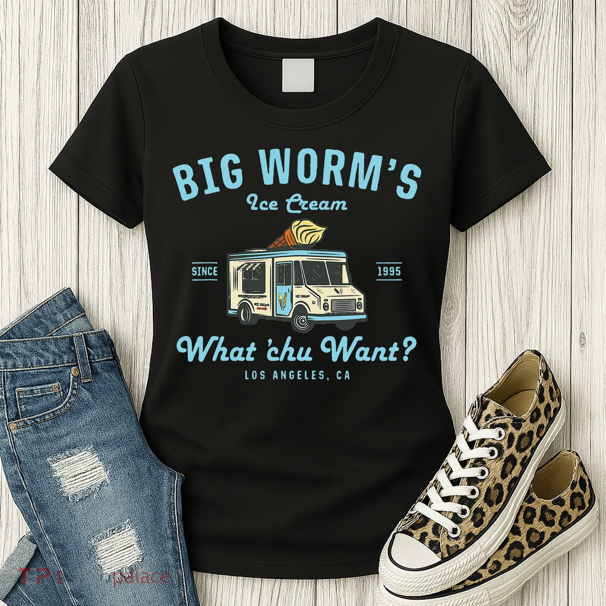 Big Worms Ice Cream Truck What Chu Want Women's T-Shirt