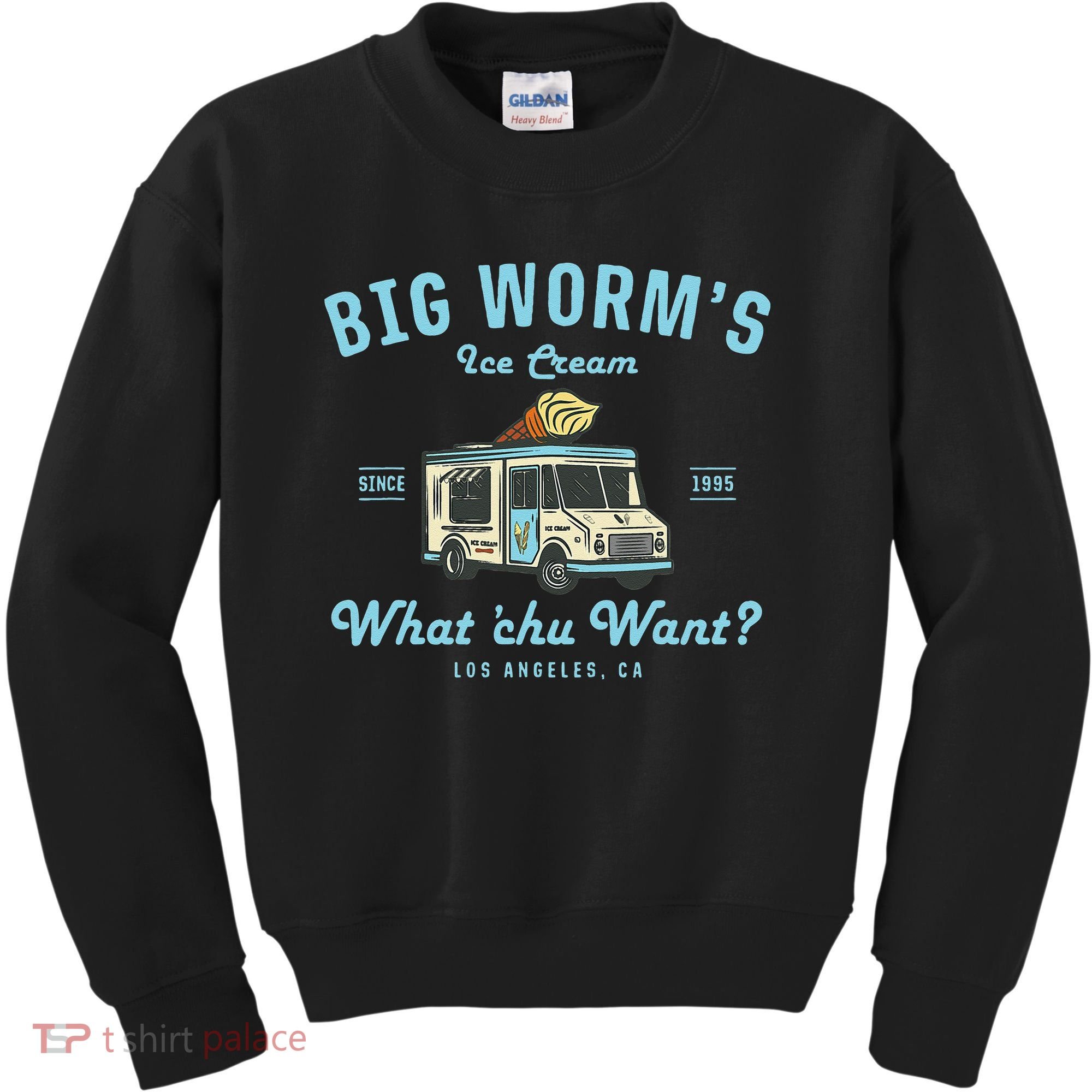Big Worms Ice Cream Truck What Chu Want Kids Sweatshirt