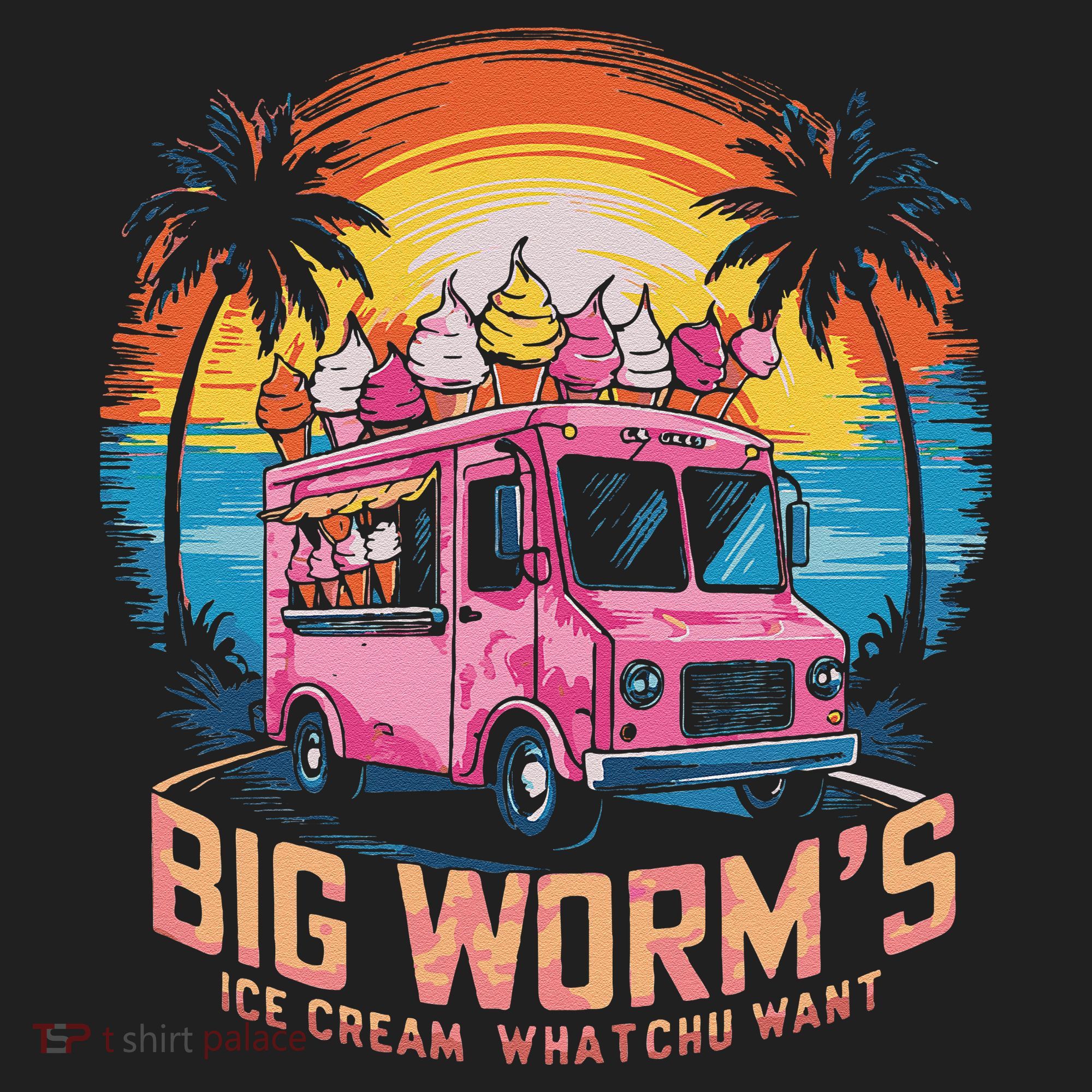 Big WormS Ice Cream Whatchu Want Funny Ice Cream Lovers Women's Sweatshirt
