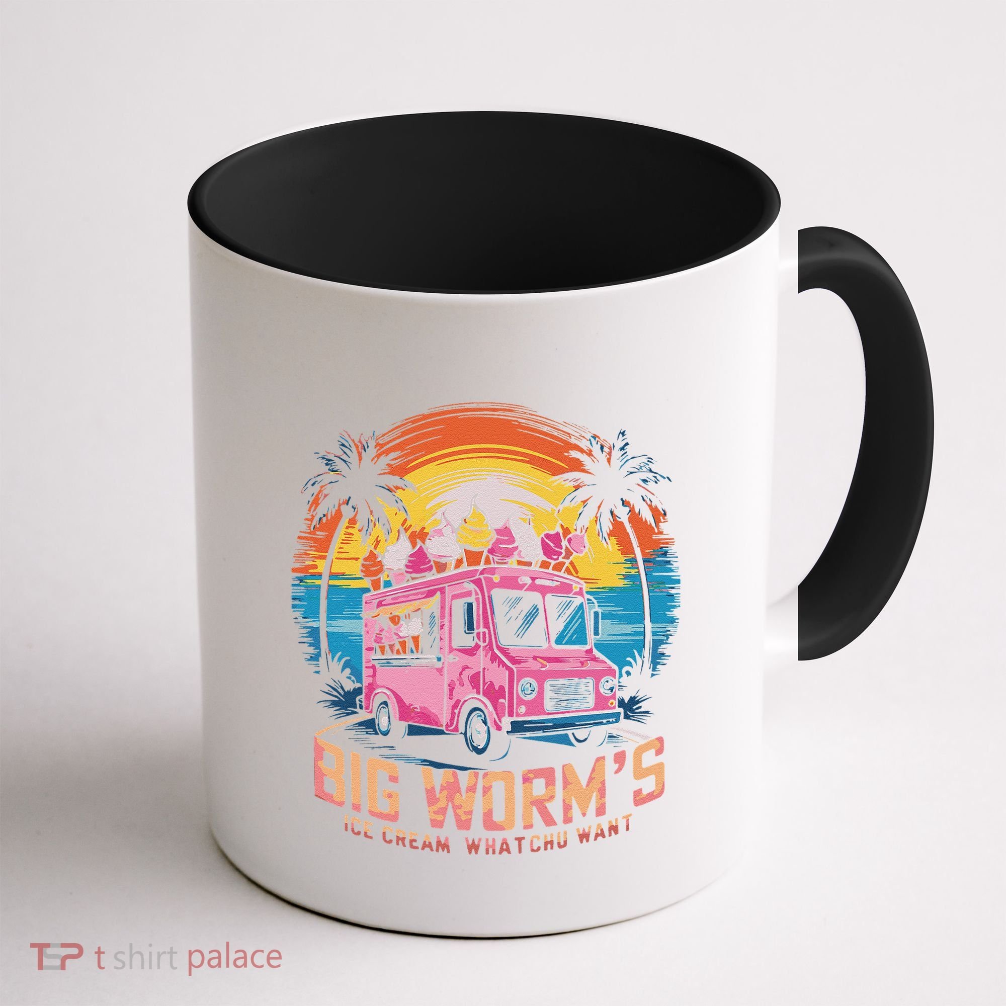 Big WormS Ice Cream Whatchu Want Funny Ice Cream Lovers Coffee Mug