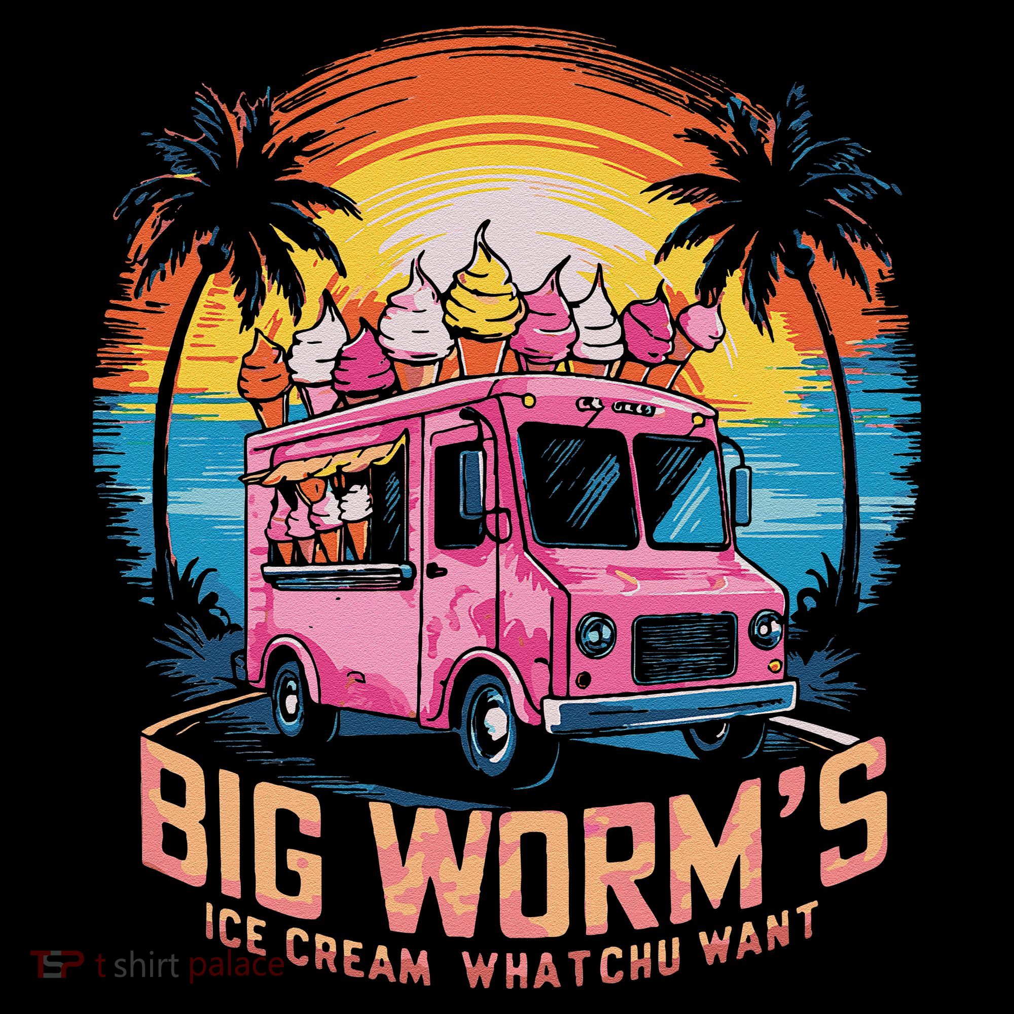 Big WormS Ice Cream Whatchu Want Funny Ice Cream Lovers Coffee Mug