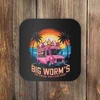 Big WormS Ice Cream Whatchu Want Funny Ice Cream Lovers Coaster thumb 0