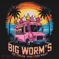 Big WormS Ice Cream Whatchu Want Funny Ice Cream Lovers Baby Bodysuit thumb 2