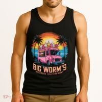 Big WormS Ice Cream Whatchu Want Funny Ice Cream Lovers Tank Top thumb 3