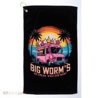 Big WormS Ice Cream Whatchu Want Funny Ice Cream Lovers Golf Towel thumb 0