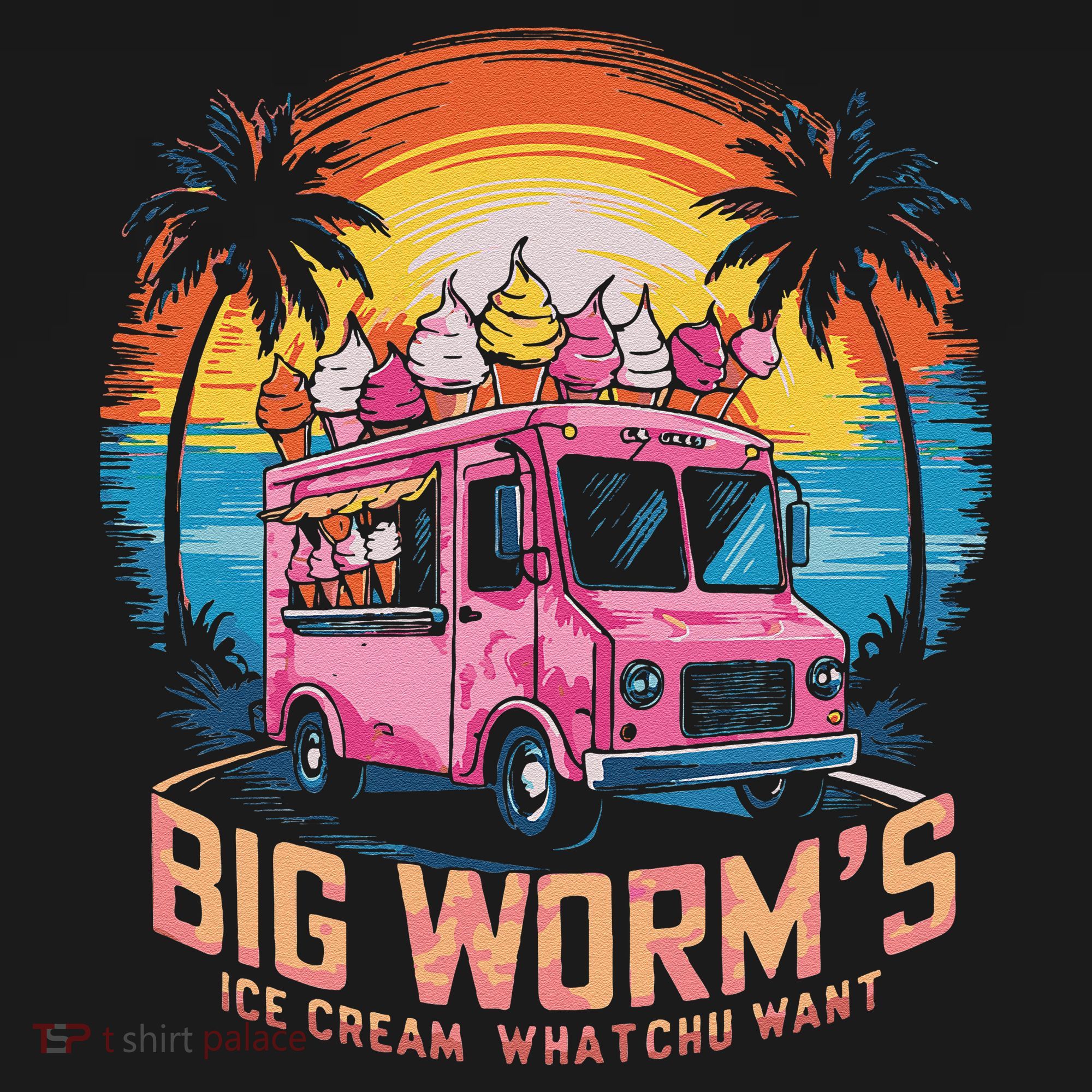 Big WormS Ice Cream Whatchu Want Funny Ice Cream Lovers Women's Long Sleeve Shirt